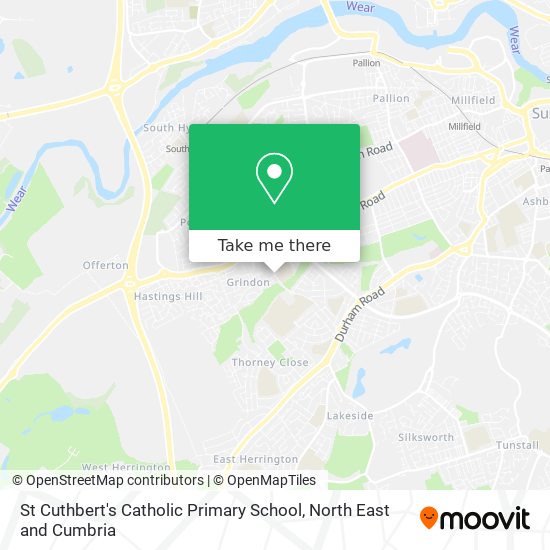 St Cuthbert's Catholic Primary School map