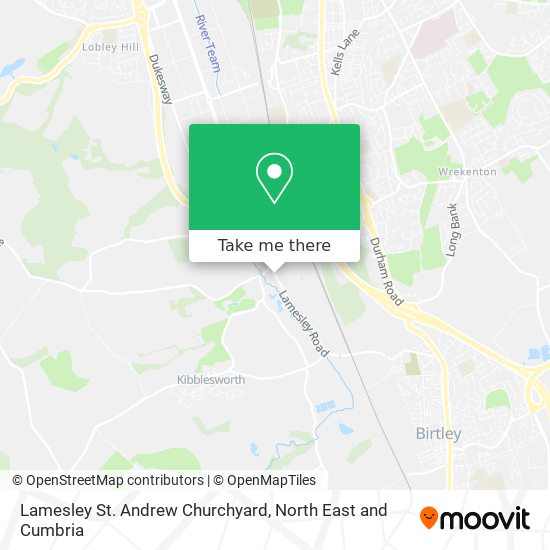 Lamesley St. Andrew Churchyard map