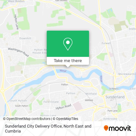 Sunderland City Delivery Office map