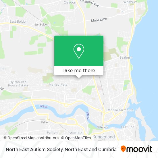 North East Autism Society map