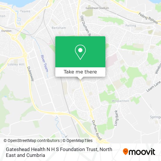 Gateshead Health N H S Foundation Trust map