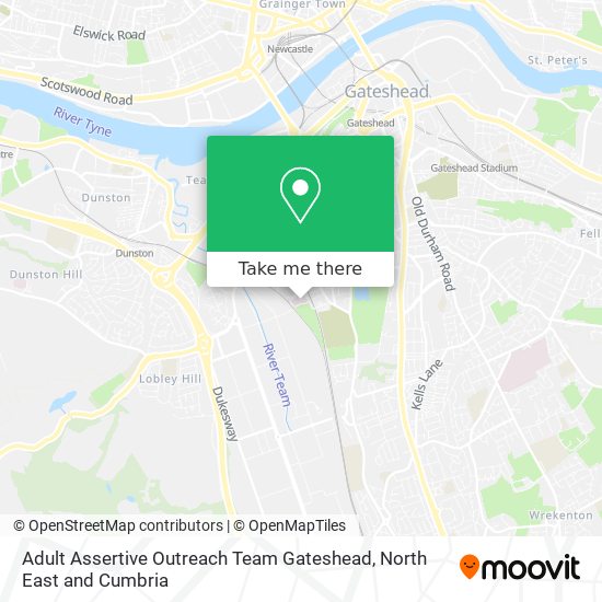 Adult Assertive Outreach Team Gateshead map