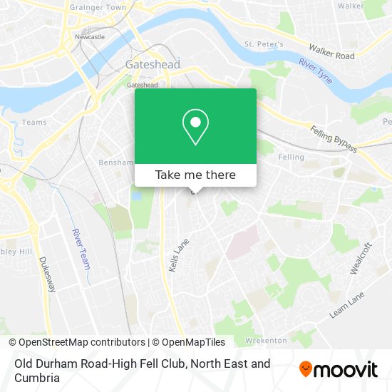 Old Durham Road-High Fell Club map