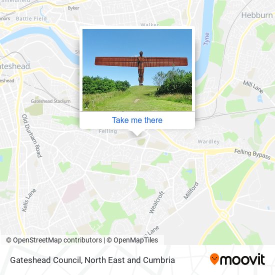 Gateshead Council map