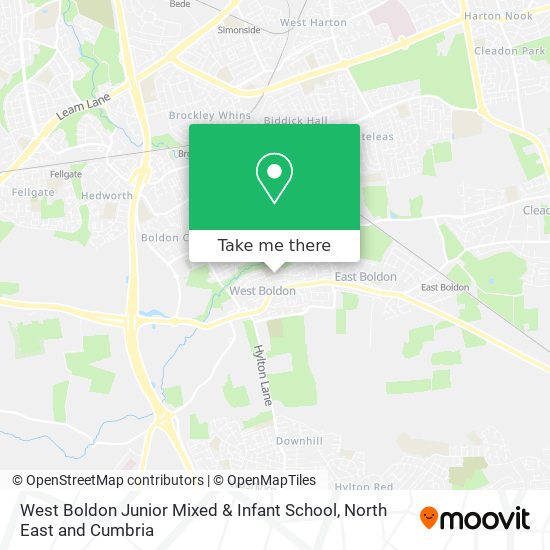 West Boldon Junior Mixed & Infant School map