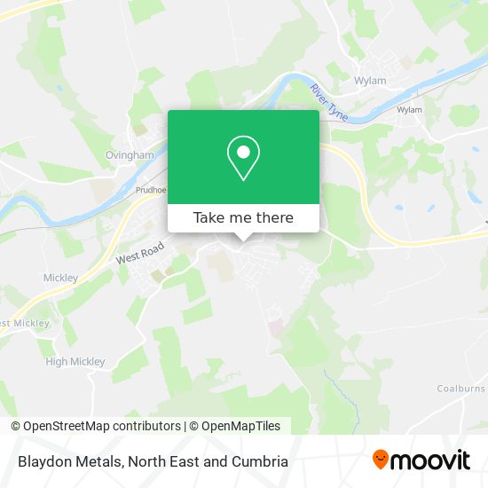Blaydon Metals map
