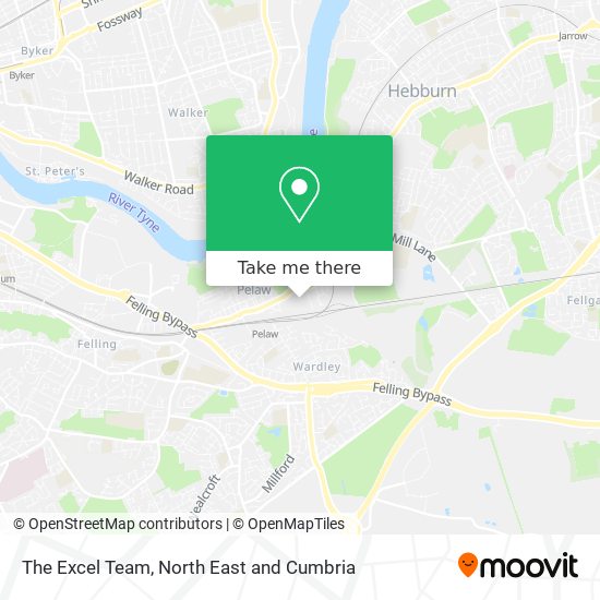 The Excel Team map