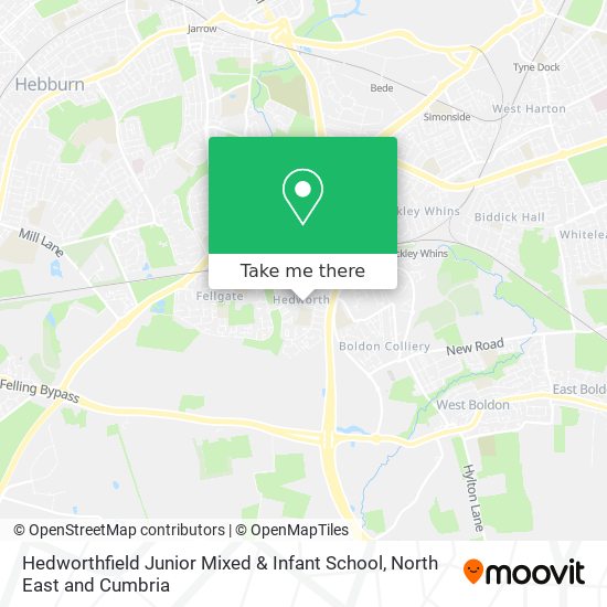 Hedworthfield Junior Mixed & Infant School map