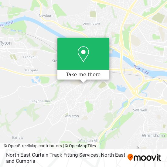 North East Curtain Track Fitting Services map