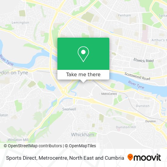 Sports Direct, Metrocentre map