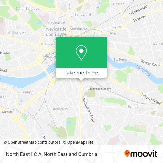 North East I C A map