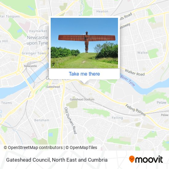 Gateshead Council map