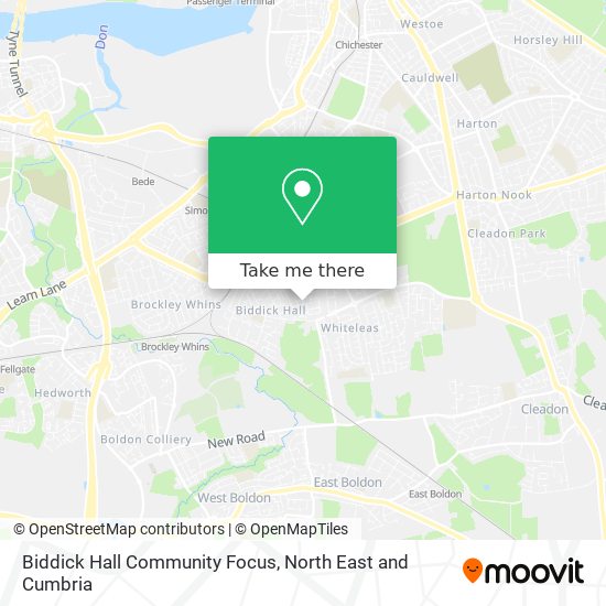 Biddick Hall Community Focus map