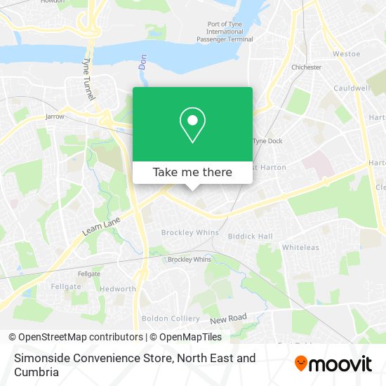 Simonside Convenience Store map