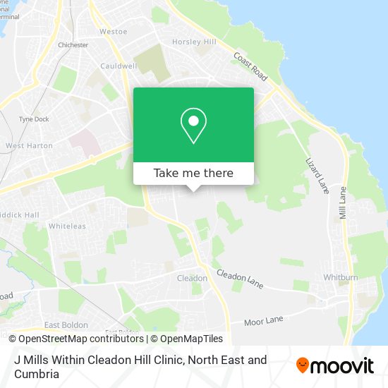 J Mills Within Cleadon Hill Clinic map