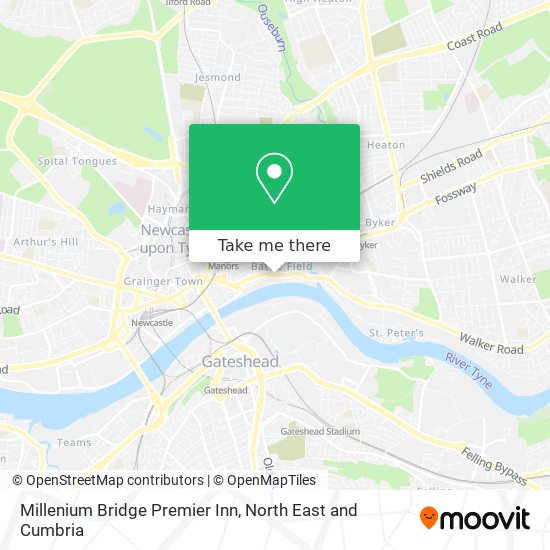 Millenium Bridge Premier Inn map