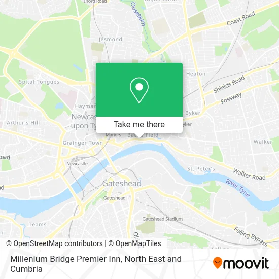 Millenium Bridge Premier Inn map