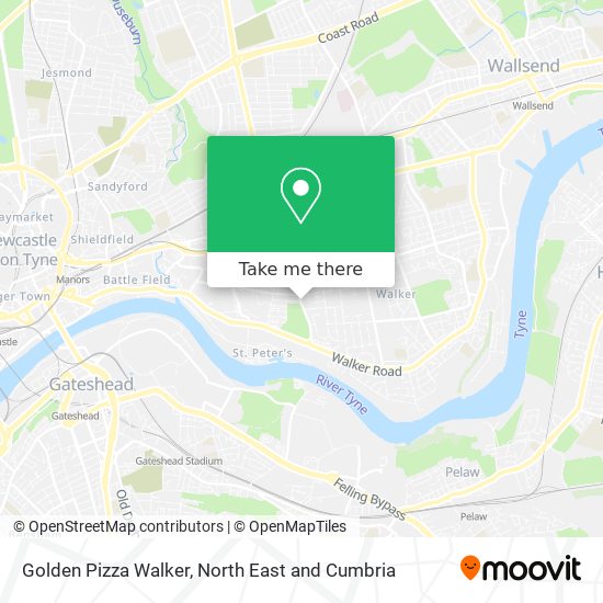 Golden Pizza Walker map