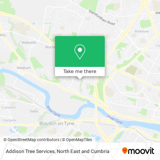 Addison Tree Services map