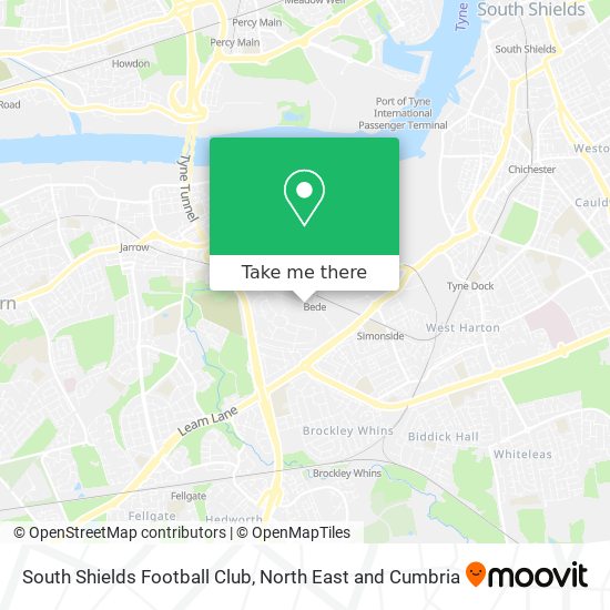 South Shields Football Club map