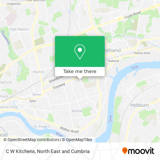 C W Kitchens map