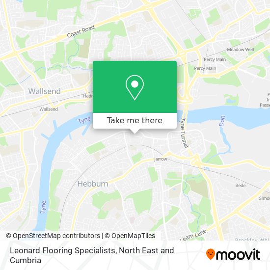 Leonard Flooring Specialists map