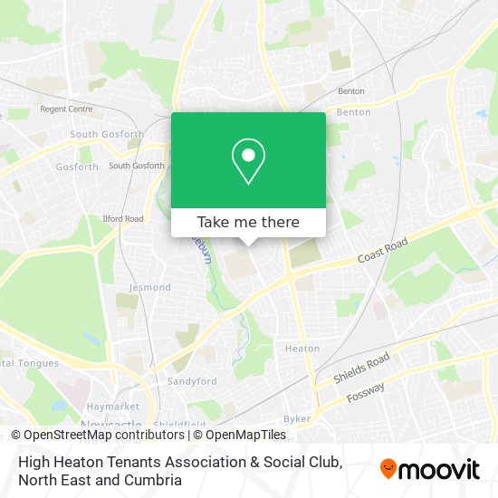 High Heaton Tenants Association & Social Club map