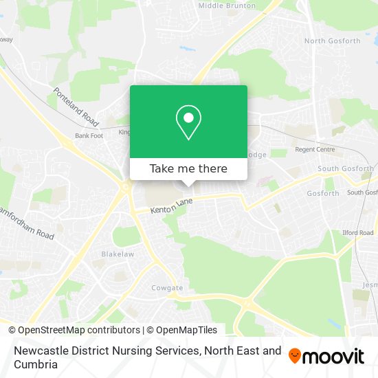 Newcastle District Nursing Services map