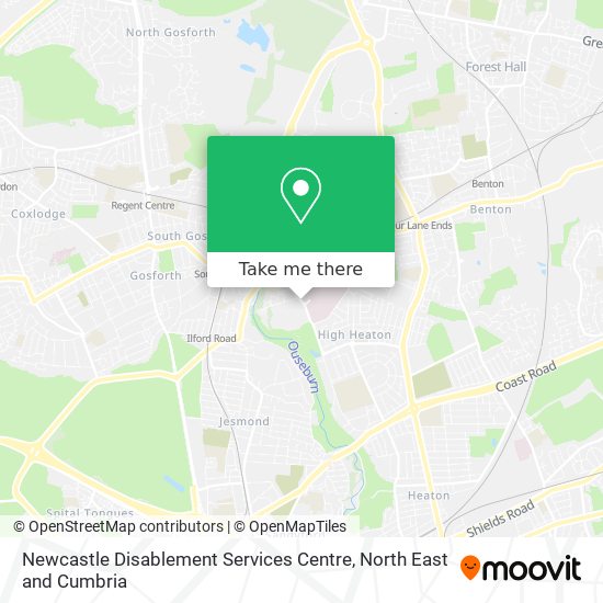 Newcastle Disablement Services Centre map