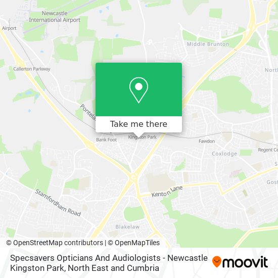 Specsavers Opticians And Audiologists - Newcastle Kingston Park map