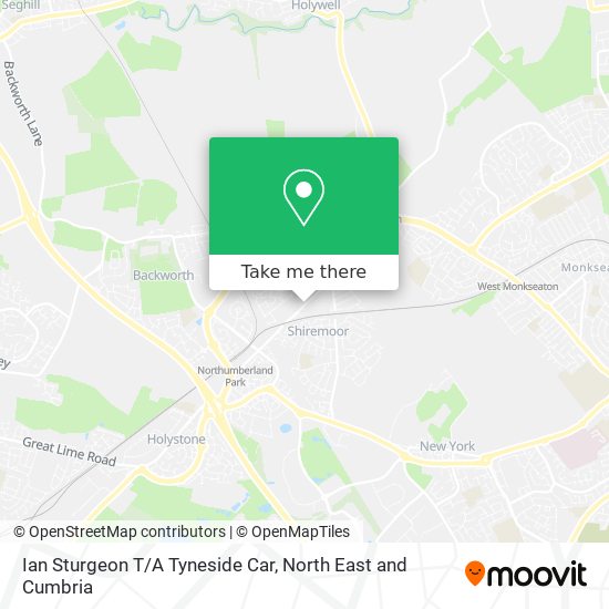 Ian Sturgeon T/A Tyneside Car map