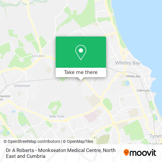 Dr A Roberts - Monkseaton Medical Centre map