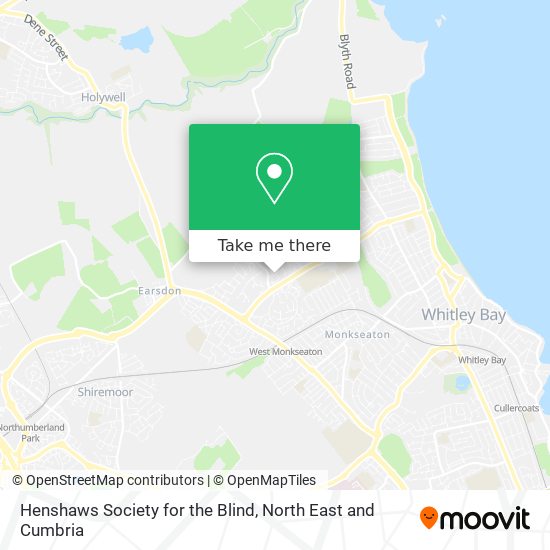 Henshaws Society for the Blind map