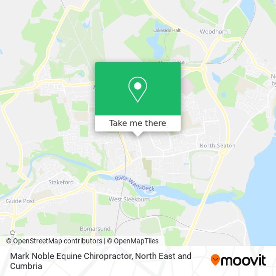 Mark Noble Equine Chiropractor map
