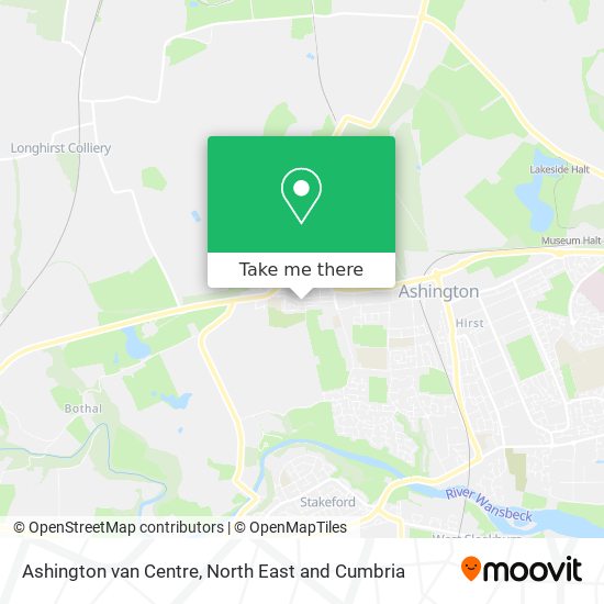 Ashington van Centre map