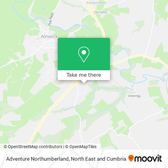 Adventure Northumberland map