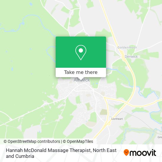 Hannah McDonald Massage Therapist map