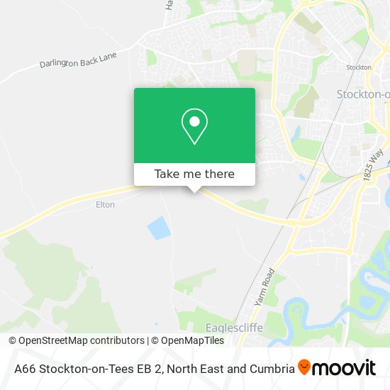 A66 Stockton-on-Tees EB 2 map