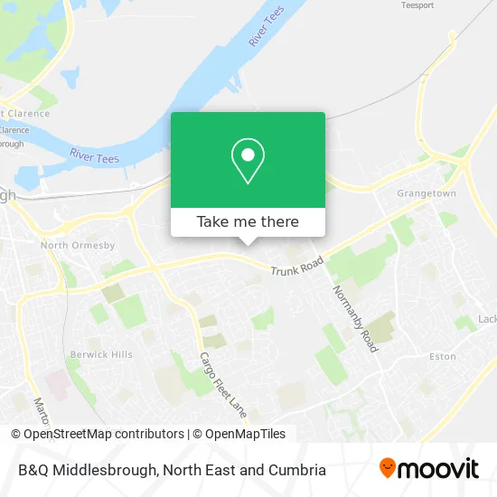 B&Q Middlesbrough map