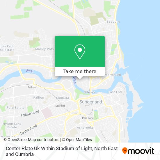 Center Plate Uk Within Stadium of Light map
