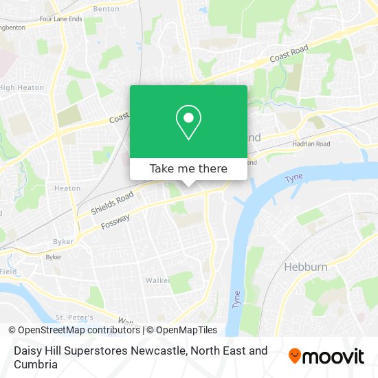 Daisy Hill Superstores Newcastle map