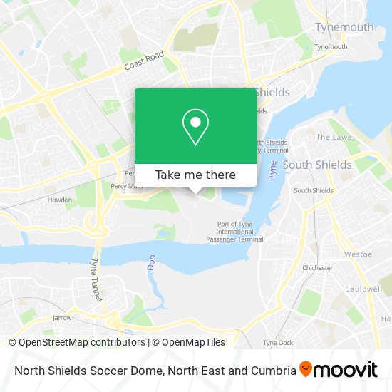 North Shields Soccer Dome map