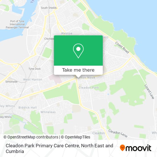 Cleadon Park Primary Care Centre map