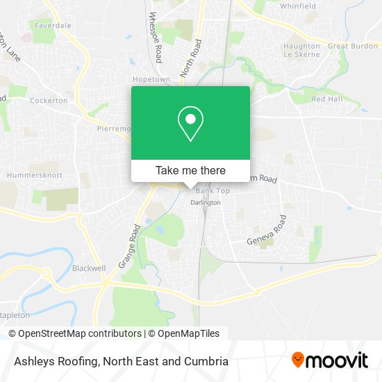 Ashleys Roofing map