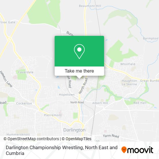 Darlington Championship Wrestling map