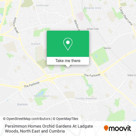 Persimmon Homes Orchid Gardens At Ladgate Woods map