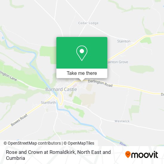Rose and Crown at Romaldkirk map