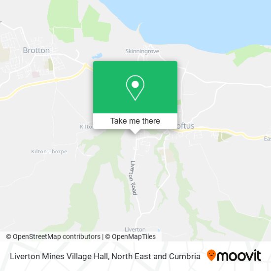 Liverton Mines Village Hall map