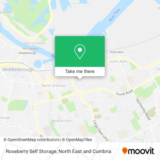 Roseberry Self Storage map