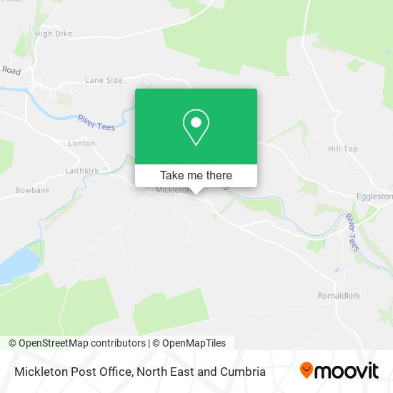 Mickleton Post Office map